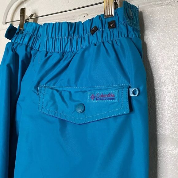 Vtg 90s Y2K Columbia Pull On Ski Snow Pants Turquoise & Purple Womens Size Large - Picture 7 of 12